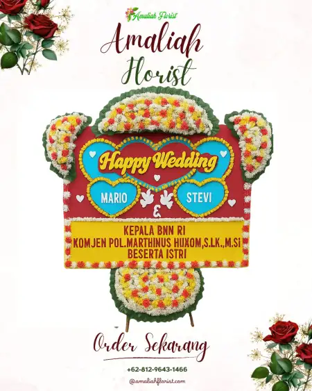 Papan Bunga Pernikahan Tanahsari
